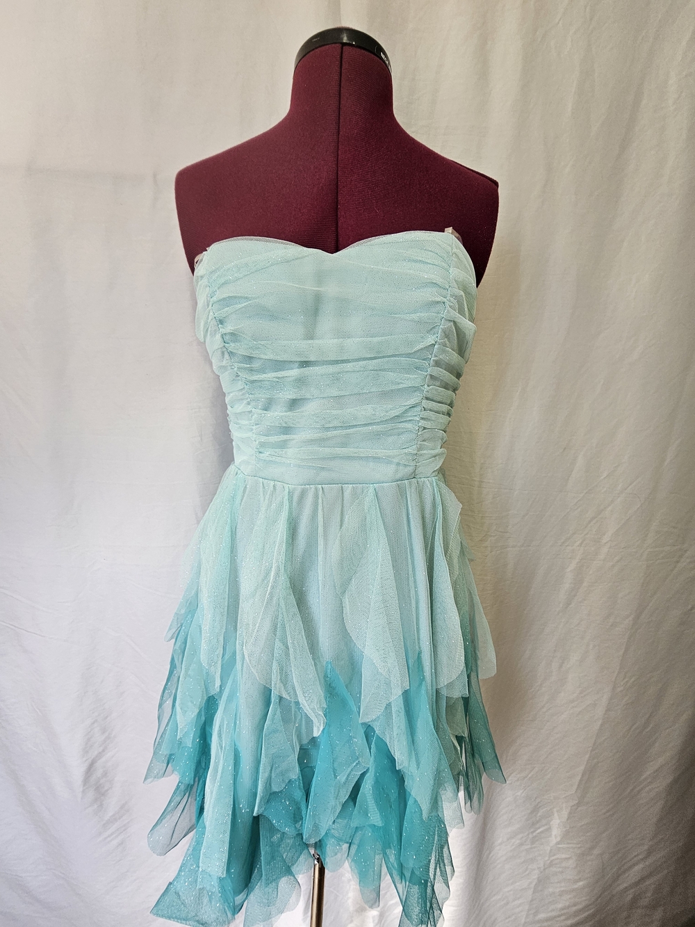 Teeze Me Light Mint Green Ruffled Tulle Dress